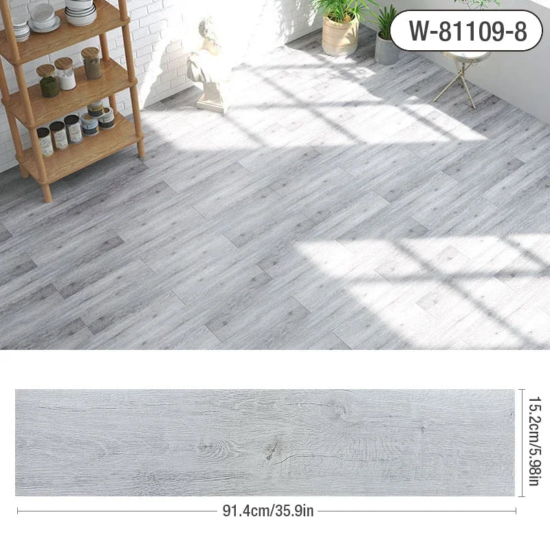 Wood Grain Floor Stickers Modern XPE Foam Wall Sticker Waterproof Self-adhesive for Living room Toilet Kitchen Home Floor Decor