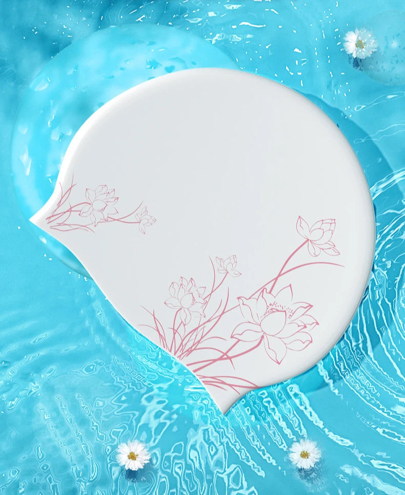 Nón Bơi Silicone Nữ Hoa Sen Chống Nước Bảo Vệ Tóc Tai - Daisan Mart