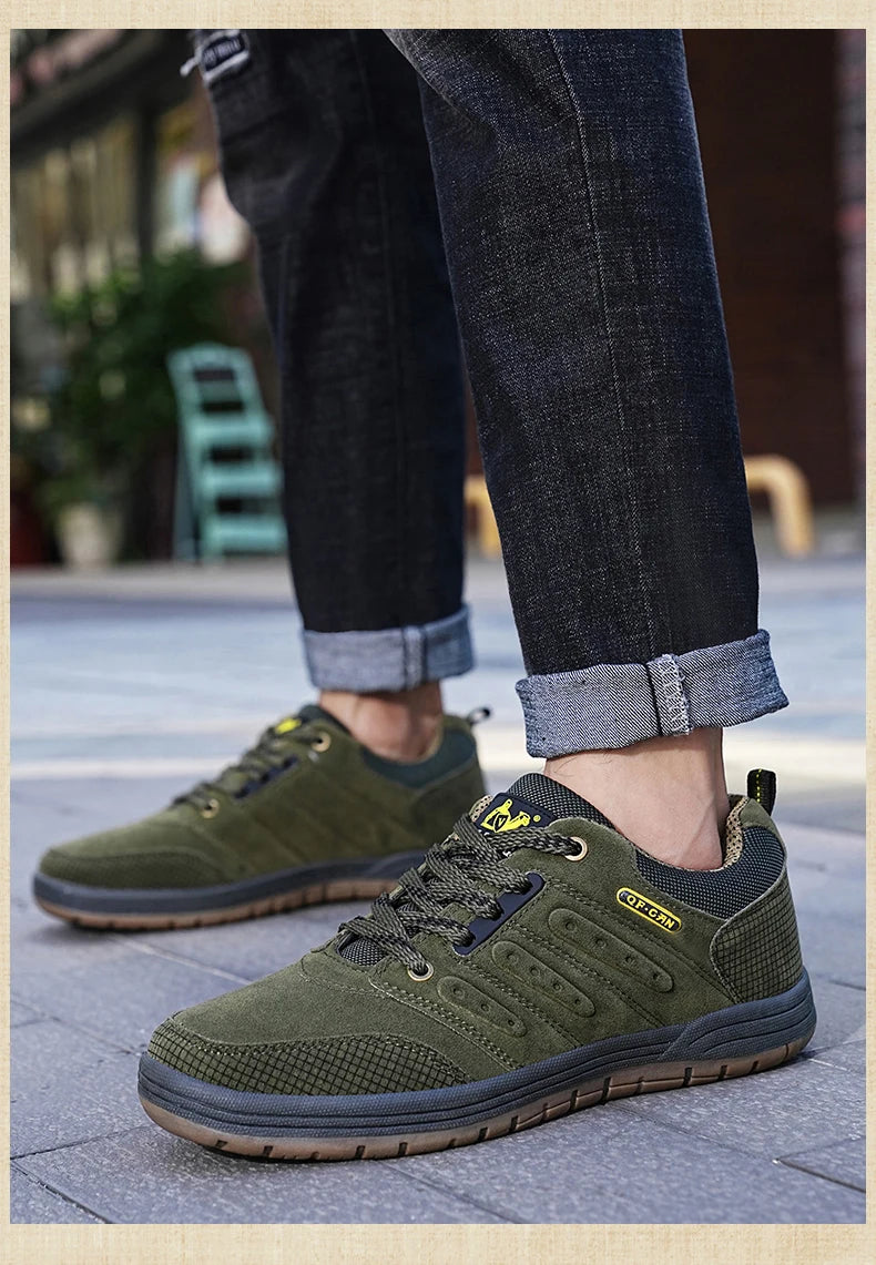 Giày Trượt Ván Nam Thu Retro Da Lộn Jeans Thời Trang