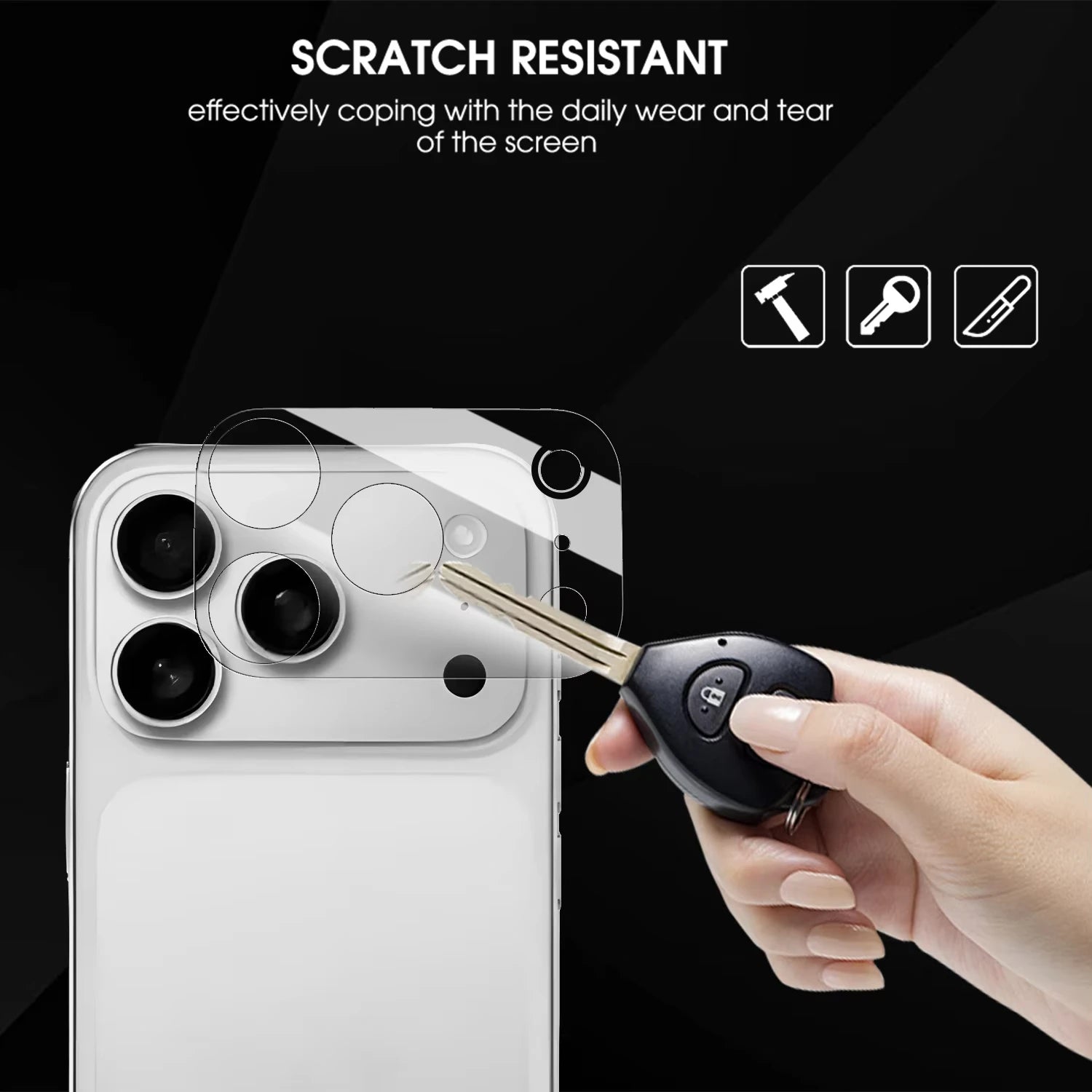 3-Piece Tempered Glass For iPhone 17/16/15/14/13/12/11 Camera