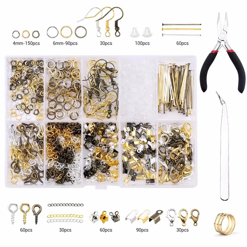 Full Jewelry Making Tool Kit: Wire, Charms, Pliers