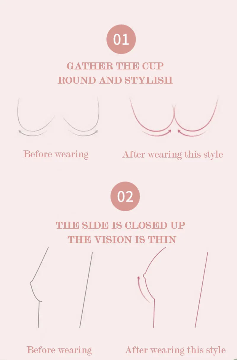 Sexy Underwire Push-Up Bra, Wear Like You Don't Have Anything
