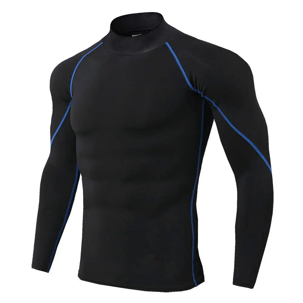 Men's Long Sleeve Quick Dry Stretch Gym Fit Sports Shirt