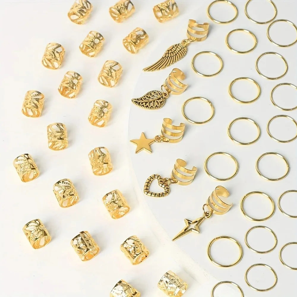 Vòng Tóc Hợp Kim Hippie - Trang Sức Tóc Cho Nữ