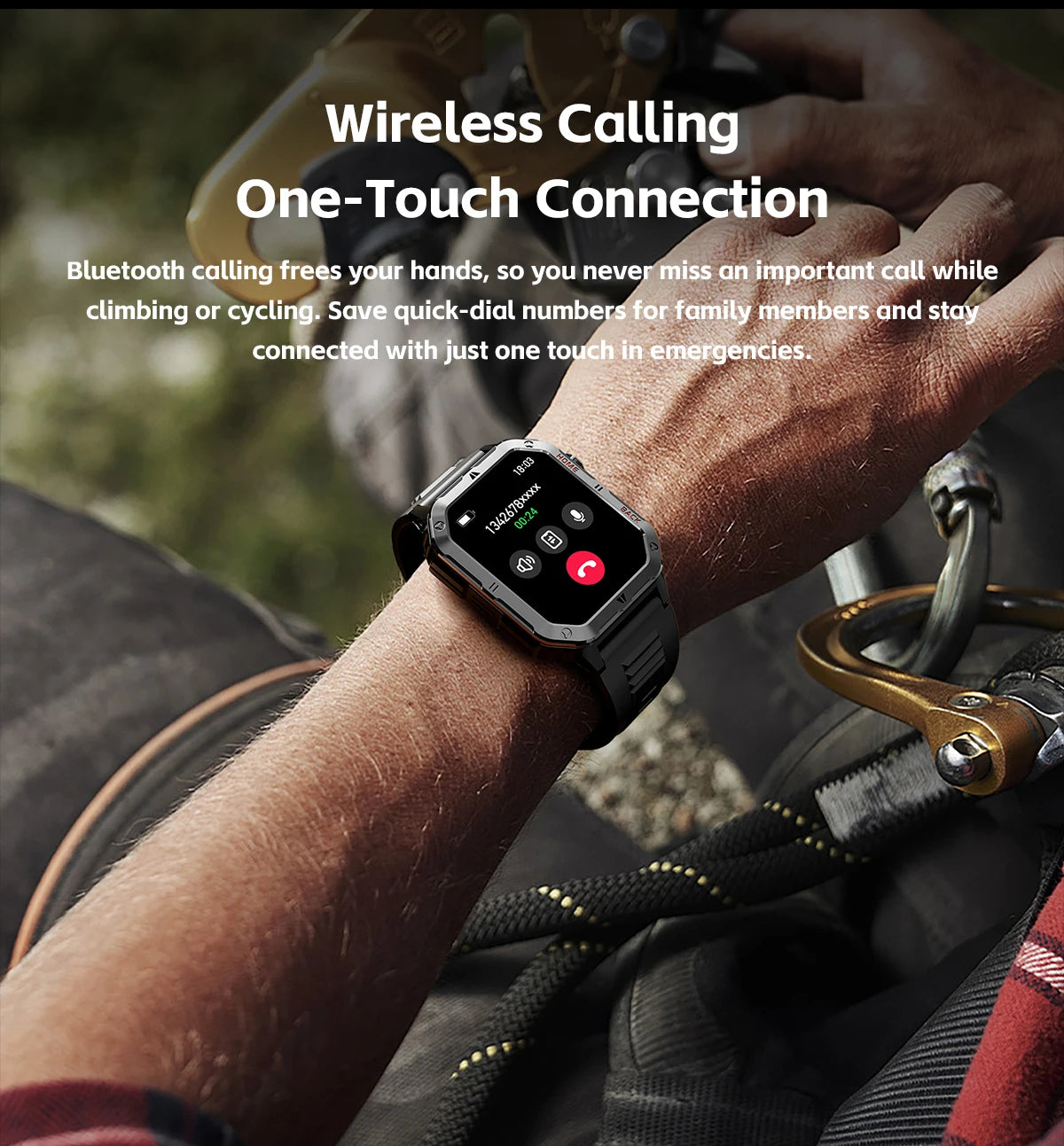 New GPS Smart Watch 2.01"inch Ultra HD Display Built-in GPS Compass Make/Receive Phone Calls 1000mAh Battery Braceletes Original