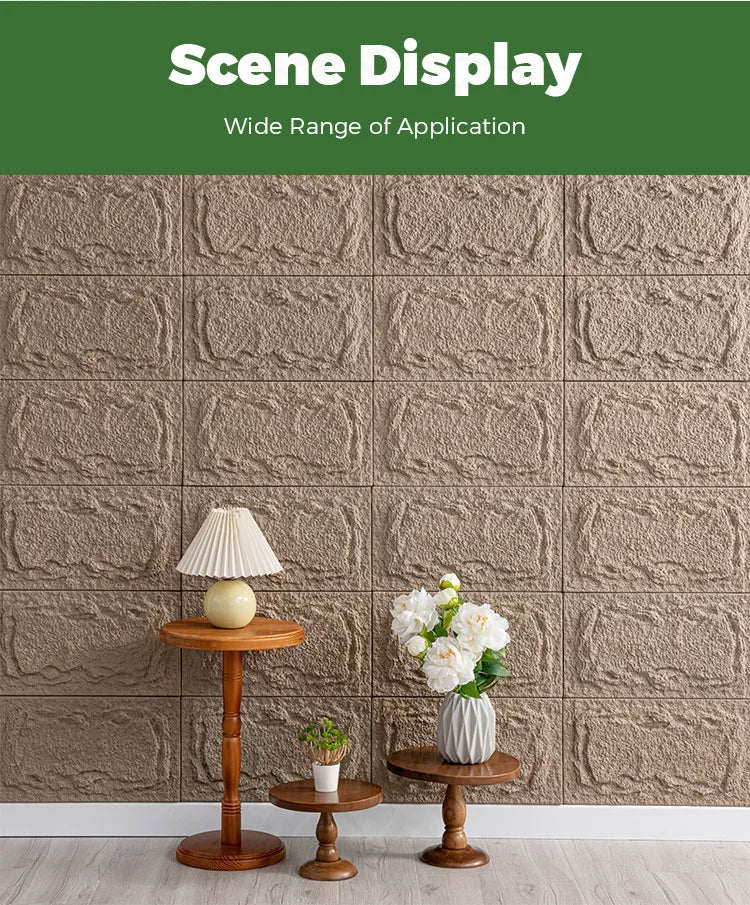 Tấm ốp tường đá 3D PU chống trượt ngoài trời 25x45