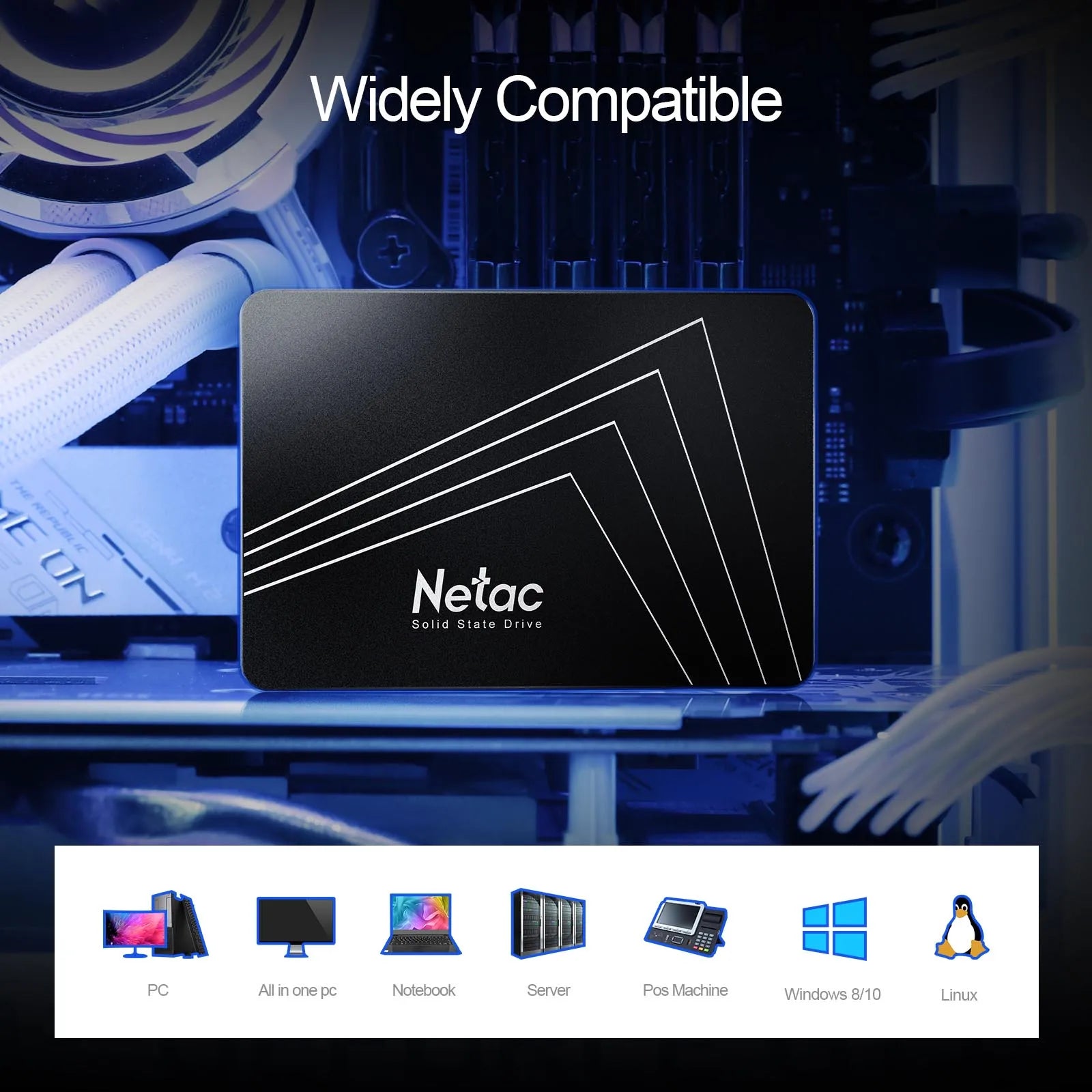 Netac SSD SATA3 - Multi-Capacity 128GB-2TB Laptop Hard Drive