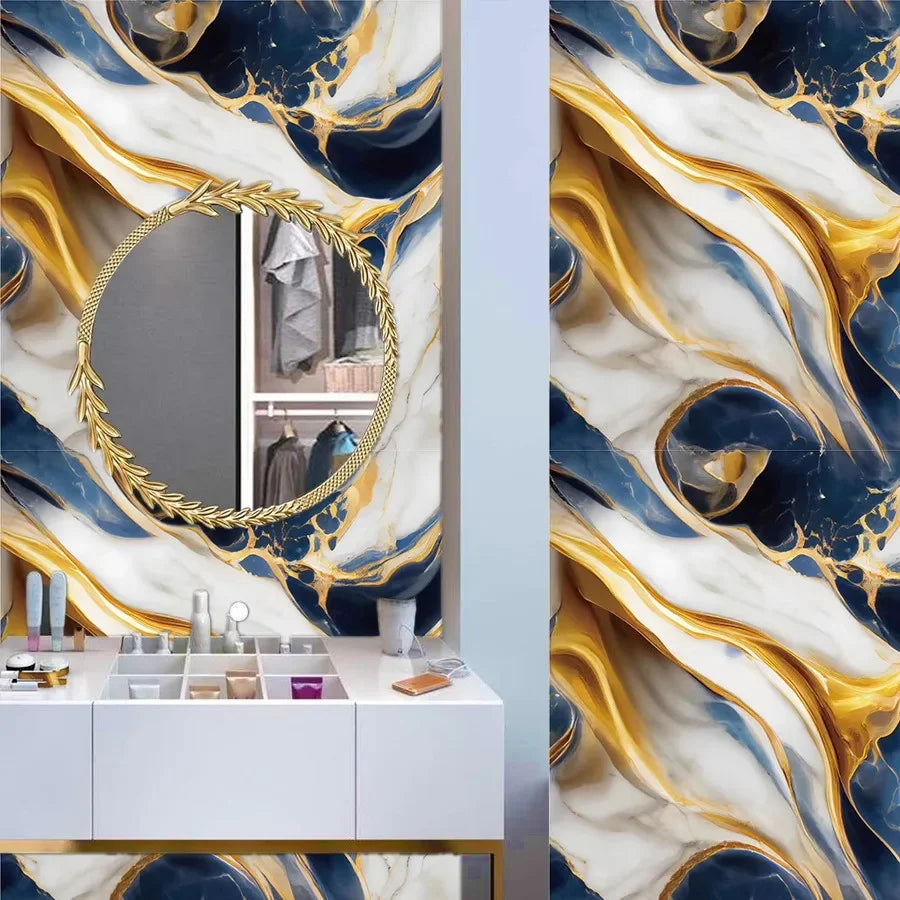 PVC Self-Adhesive Stone Pattern Wallpaper for Kitchen Decoration