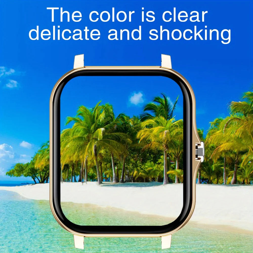 Exclusive 1PC Smart Watch Featuring Wireless Calling, Digital Display, Electronic Movement, Silicone and Stainless Steel Band