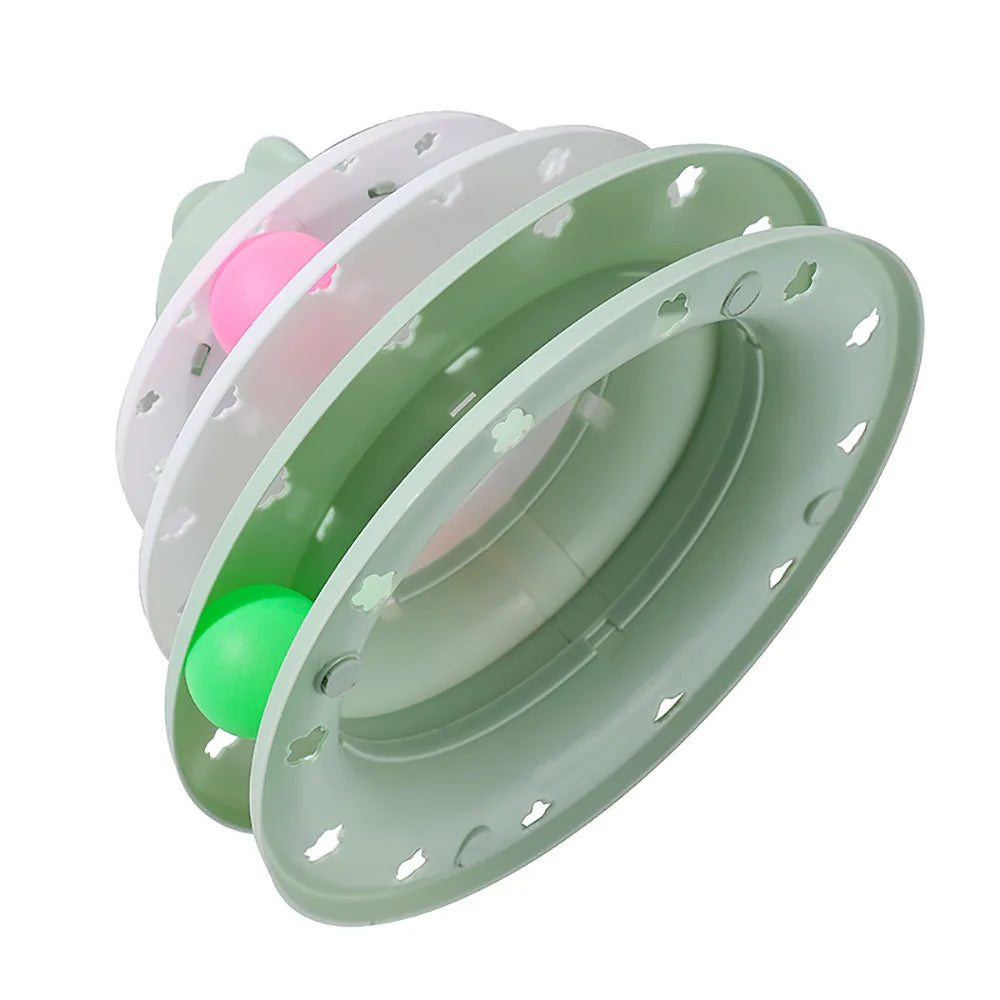 Tháp Đồ Chơi Mèo 4 Tầng Bóng Lăn Tương Tác Thú Vị