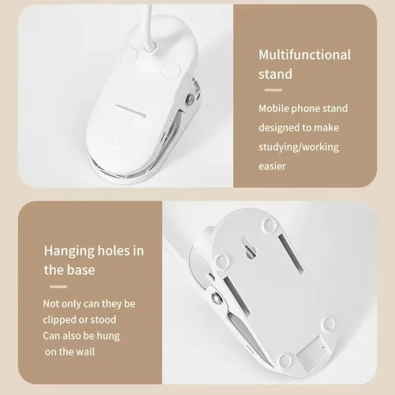 Đèn Bàn LED Gập Sạc USB 3 Chế Độ Bảo Vệ Mắt