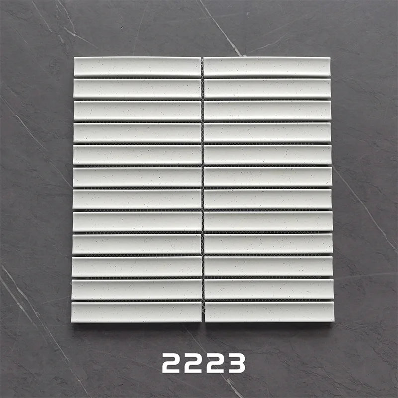 22x145 Long Concave Porcelain Mosaic Tiles for Bathroom Decoration