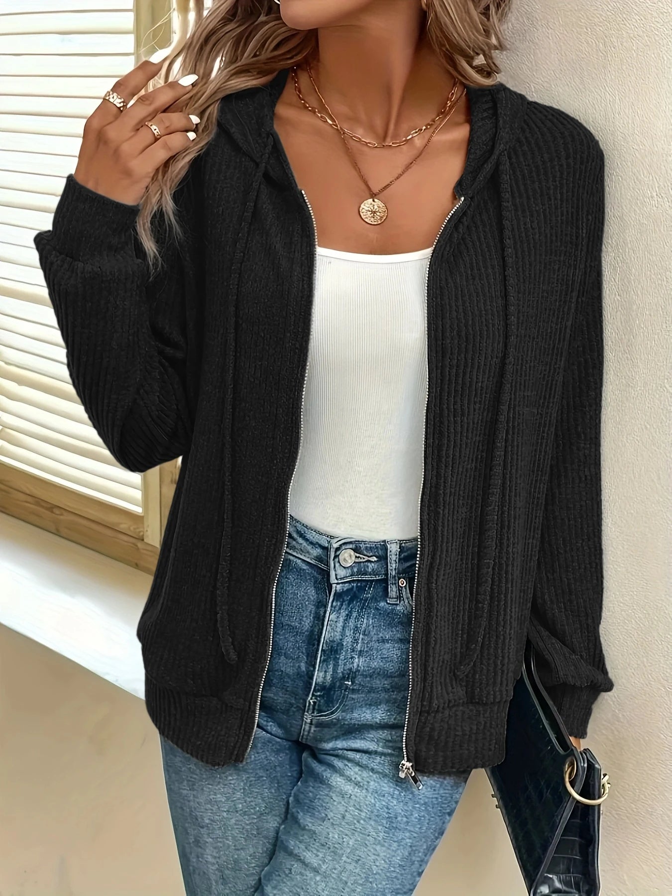 Women's Casual Striped Sports Jacket