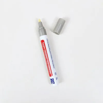 Ceramic Tile Pen Wall Grout Restorer Pen Repair Marker Grout Filler Pen for Restoring Tile Wall Floor Bathrooms Kitchen White
