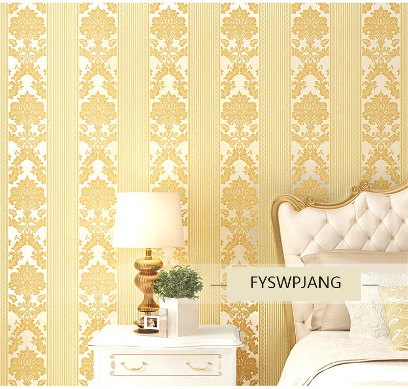 European 3D Wallpaper for Luxury Bedroom &amp; Living Room