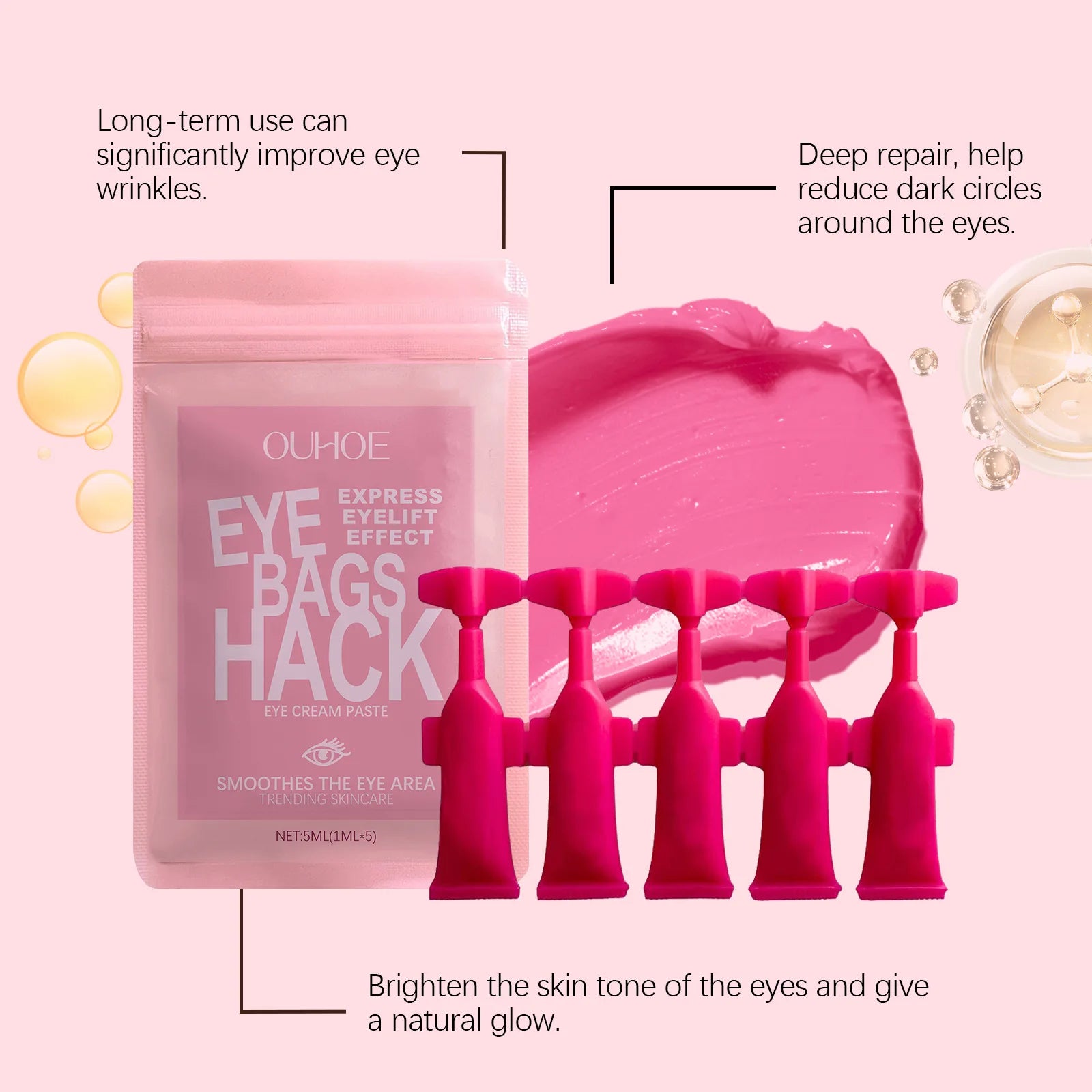 Anti-Wrinkle Eye Cream, Restores Elasticity of Eye Skin