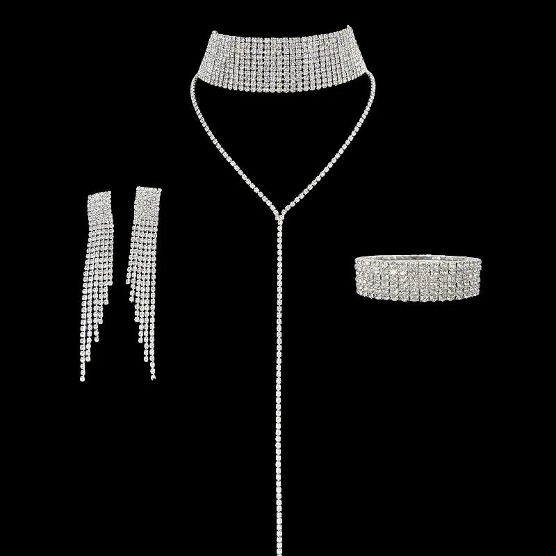 Charming Jewelry Trio: Necklace, Earrings, Bracelet