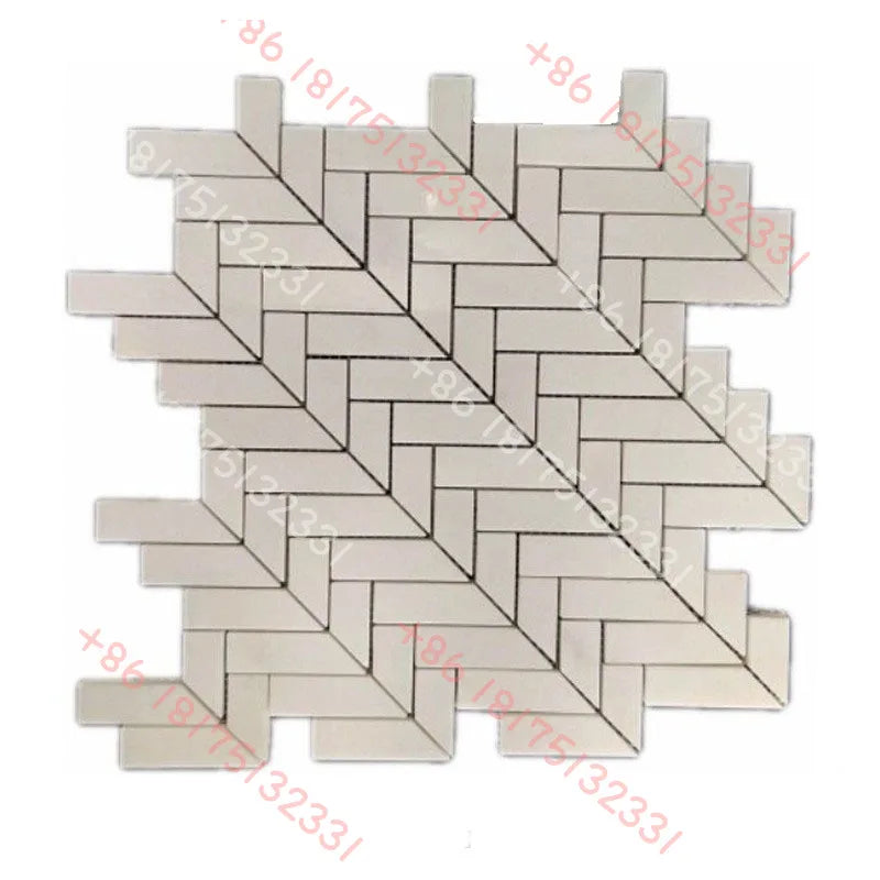 Gạch Mosaic Đá Marble Trắng Trang Trí Tường Sàn