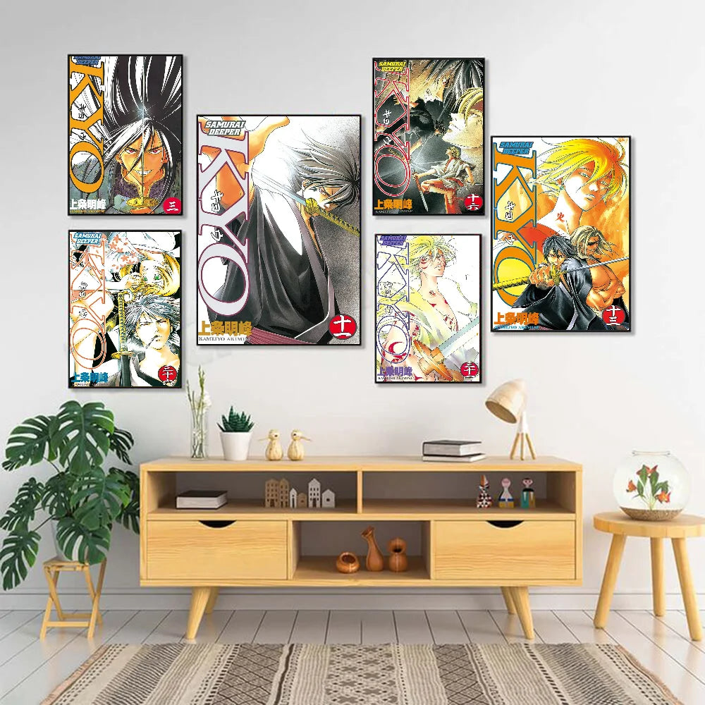 Samurai D-Deeper KYOS Comic Poster Wall Art Painting Sticker For Home Room Decoration Bedroom Decor Waterproof Posters