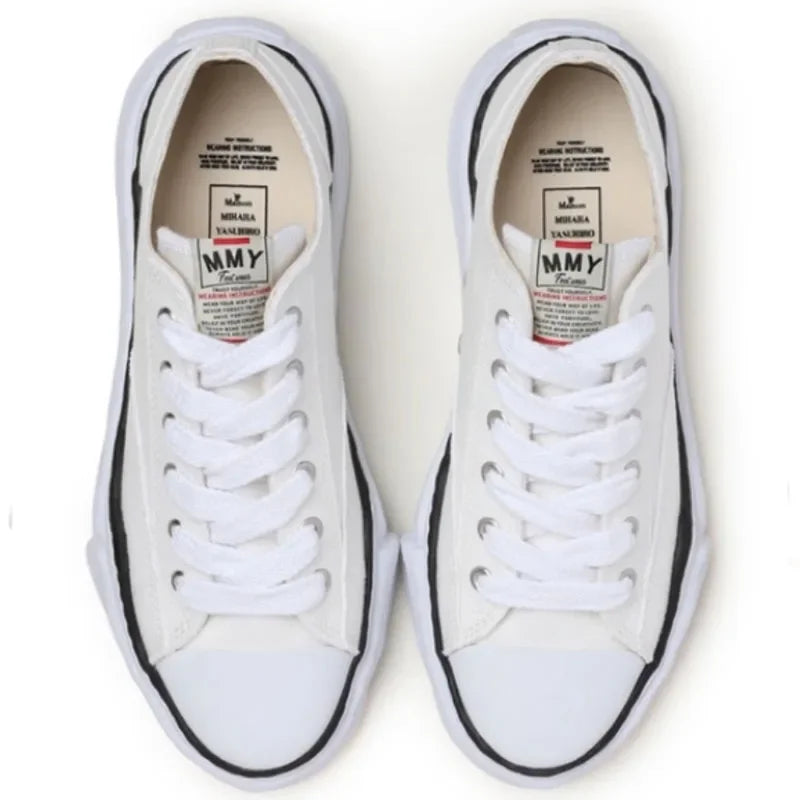 Classic I.TxMMY Dissolved Vulcanized Sole Canvas Shoes Mihara Lace up Retro Casual Sports Shoes Yasuhiro Unisex Couple Sneakers