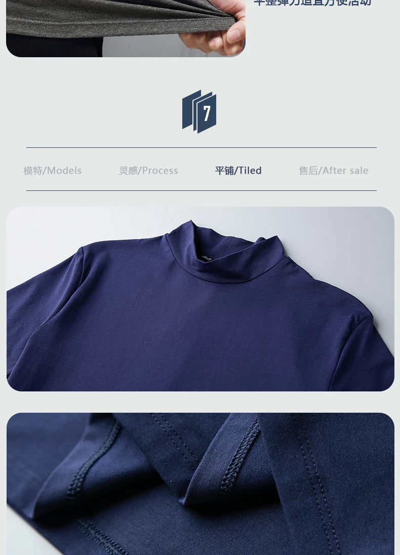 Men's Short Turtleneck Sweater, Bodycon, Youthful Fashion