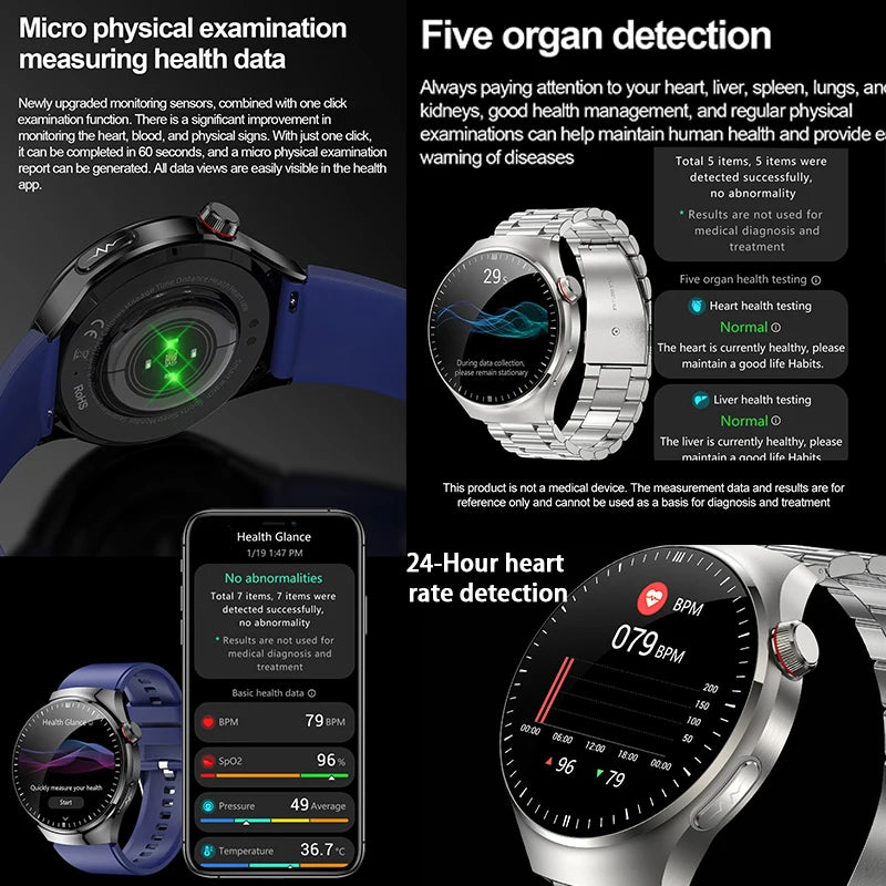 2025 Medical Smartwatch: Oxygen, Fat, ECG+PPG Measurement