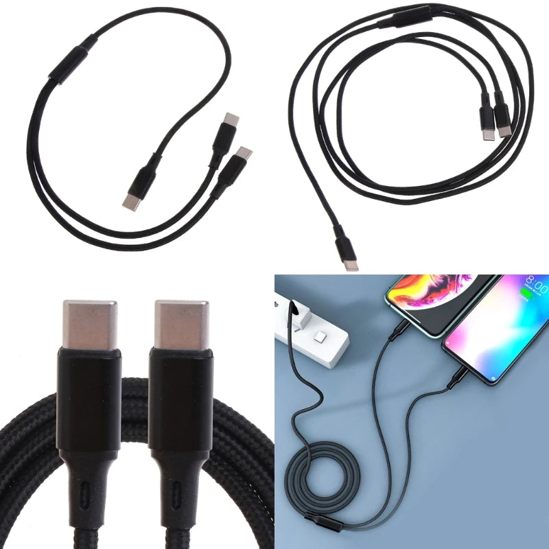 Cáp Sạc Đa Năng 2in1 USB-C Tốc Độ Cao - Daisan Mart
