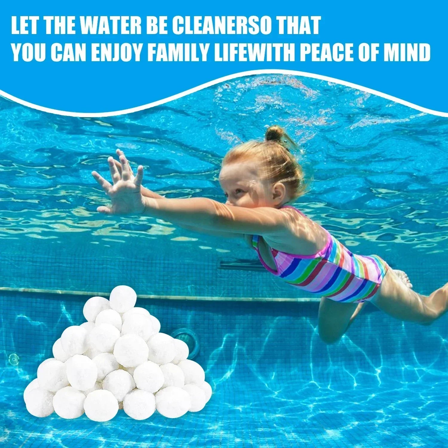 700gSwimming Pool Filter Cleaning Ball Water Purification Fiber Sewage Treatment Fish Tank Filter Cotton Ball - Daisan Mart