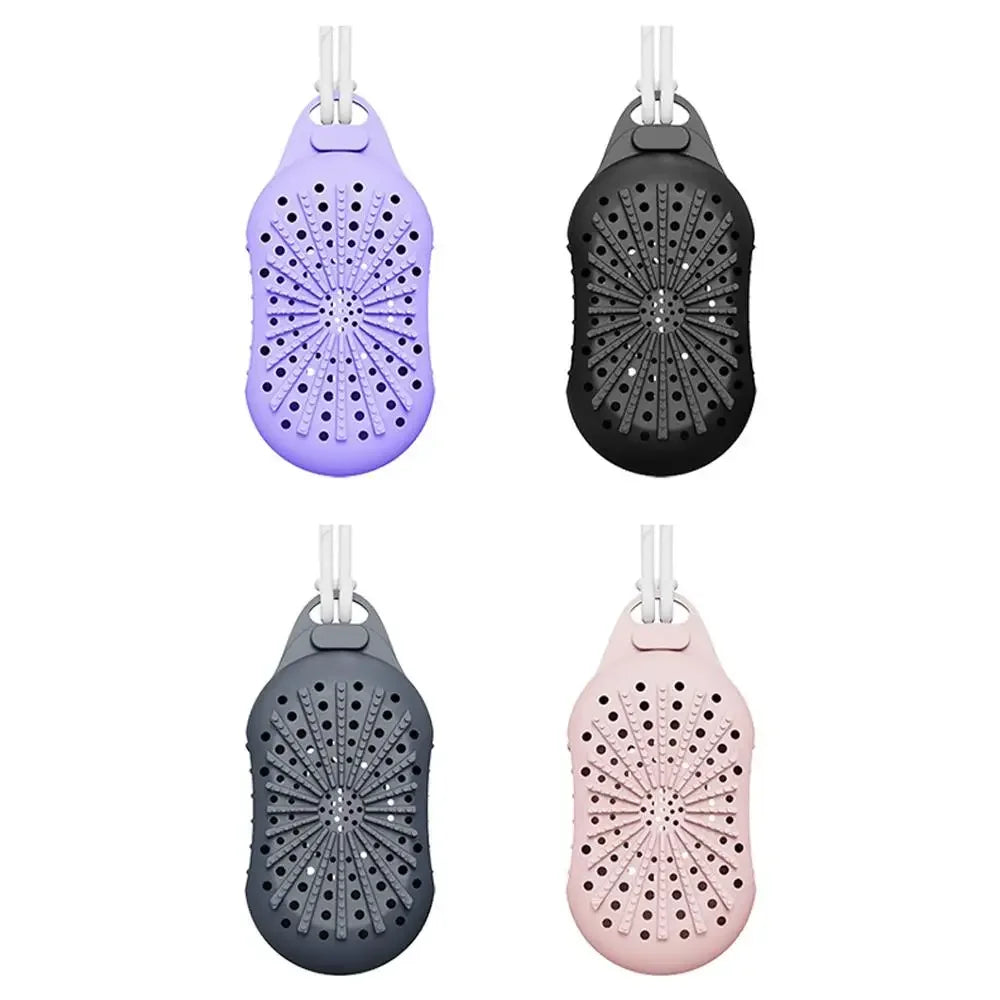 Dual-Sided Silicone Bar Soap Scrubber Exfoliating Soap Holder Pouch With Gentle Deep-Clean Quick-Dry Soap Saver For Shower