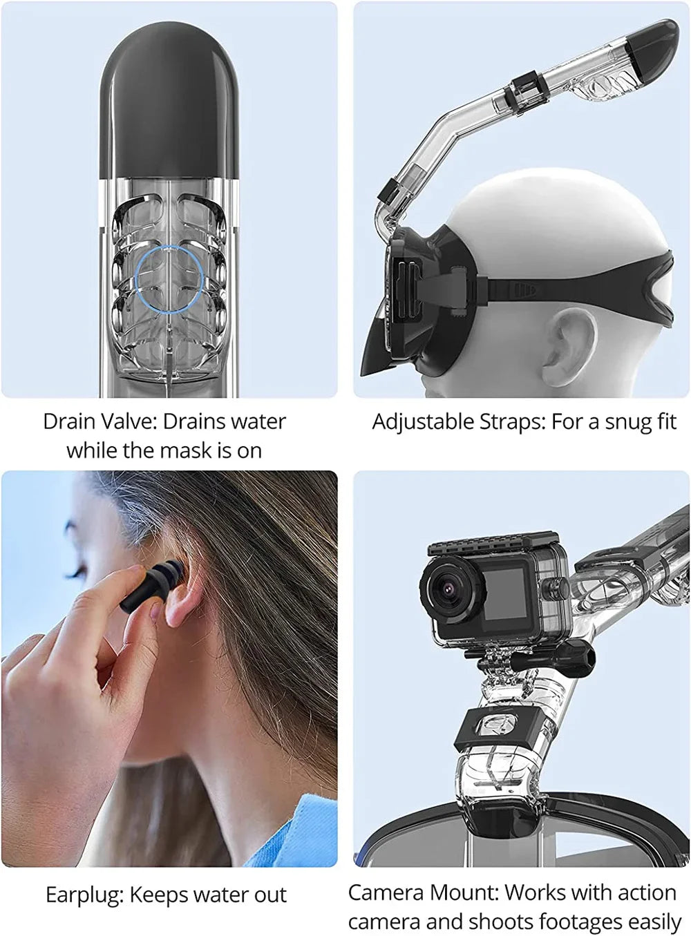 Underwater Snorkeling Half Face Children Swimming Mask Set Scuba Diving Respirator Masks Anti Fog Safe Breathing for Adult