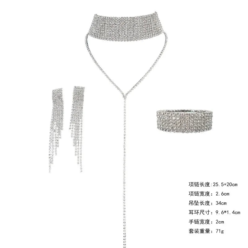 Charming Jewelry Trio: Necklace, Earrings, Bracelet