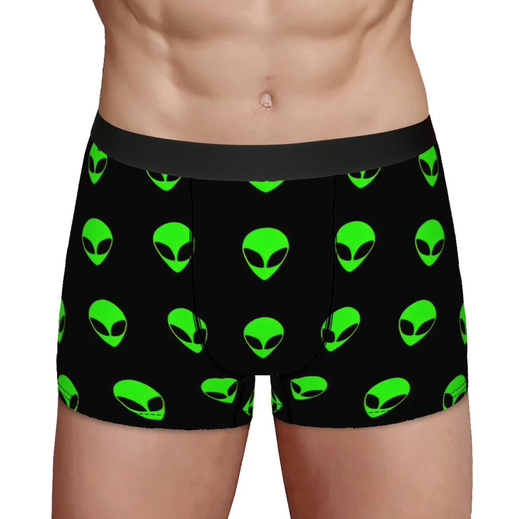 Men's Breathable Alien Printed Boxer Shorts