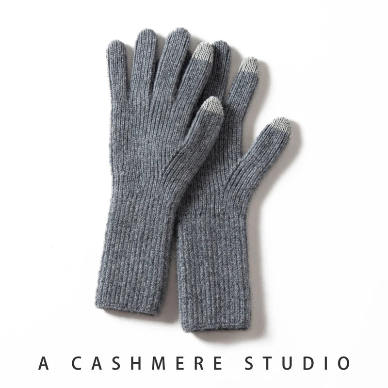 Găng Tay Nữ Len Cashmere Mềm Ấm, Cảm Ứng Mùa Đông - Daisan Mart
