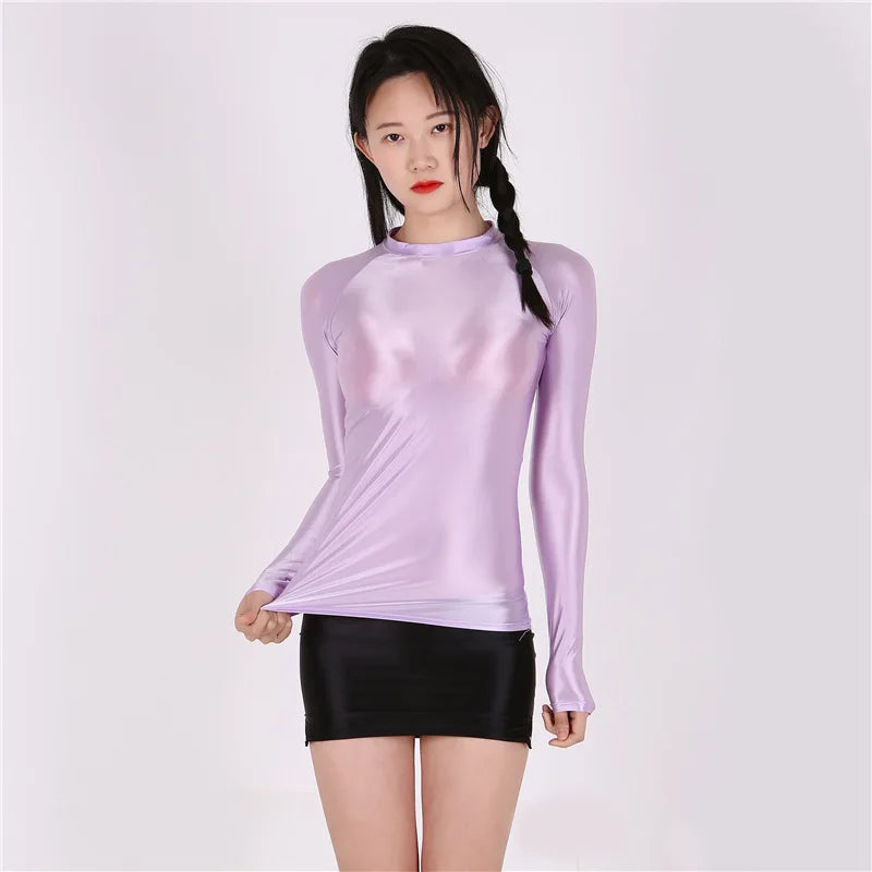 Áo body dài tay mỏng ôm, xuyên thấu sexy thời trang - Daisan Mart