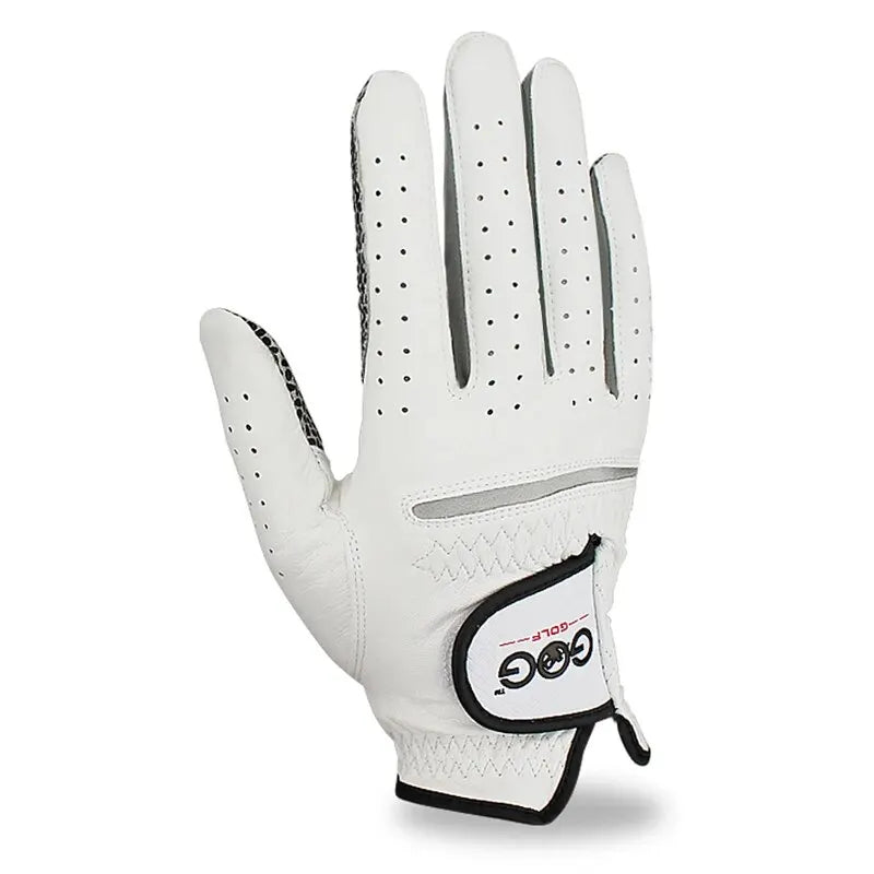 Men's Sheepskin Golf Gloves Anti-Slip Breathable