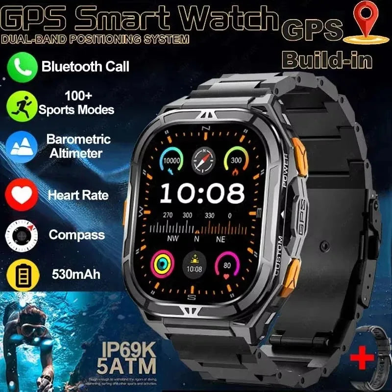 2025 Smart Watch GPS AMOLED 5ATM Bluetooth Calling