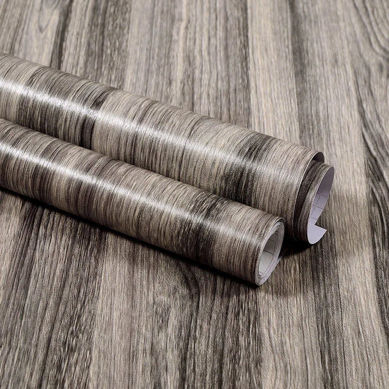 Wood Grain Home Decor Furniture Waterproof Vinyl Wall Sticker Self Adhesive PVC Wallpaper Kitchen Cabinet Door Sticker