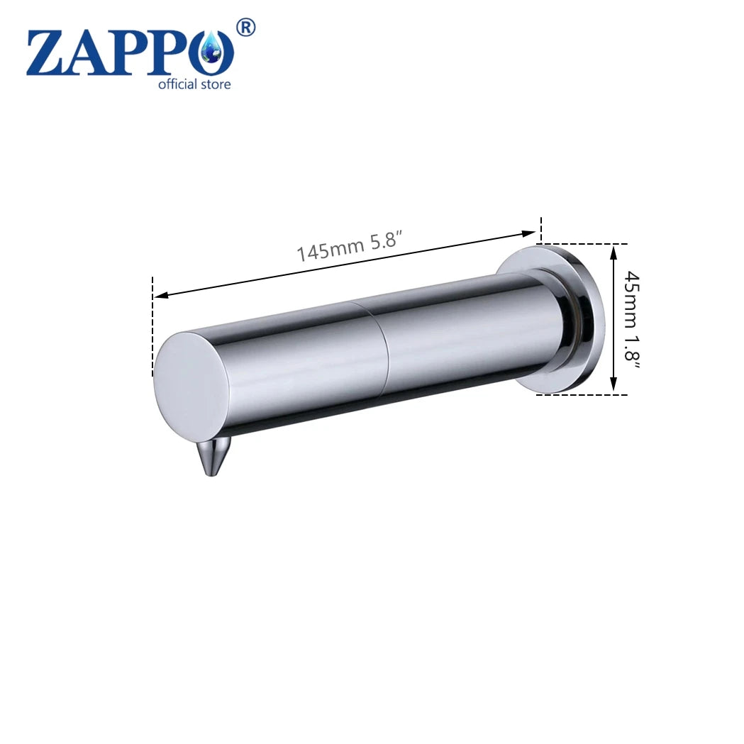 ZAPPO Bộ Xịt Xà Phòng Tự Động 500ML Inox Gắn Tường - Daisan Mart
