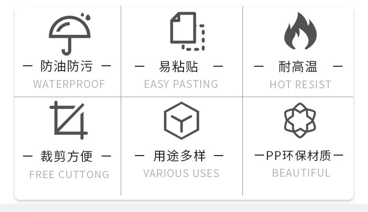 Tem Dán Trong Suốt Nhà Bếp Chống Thấm Dầu Nhiệt