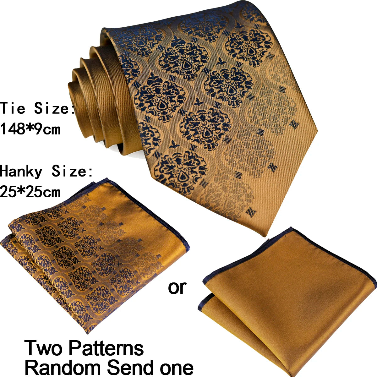 復古領帶，10厘米，100%真絲，抽象圖案