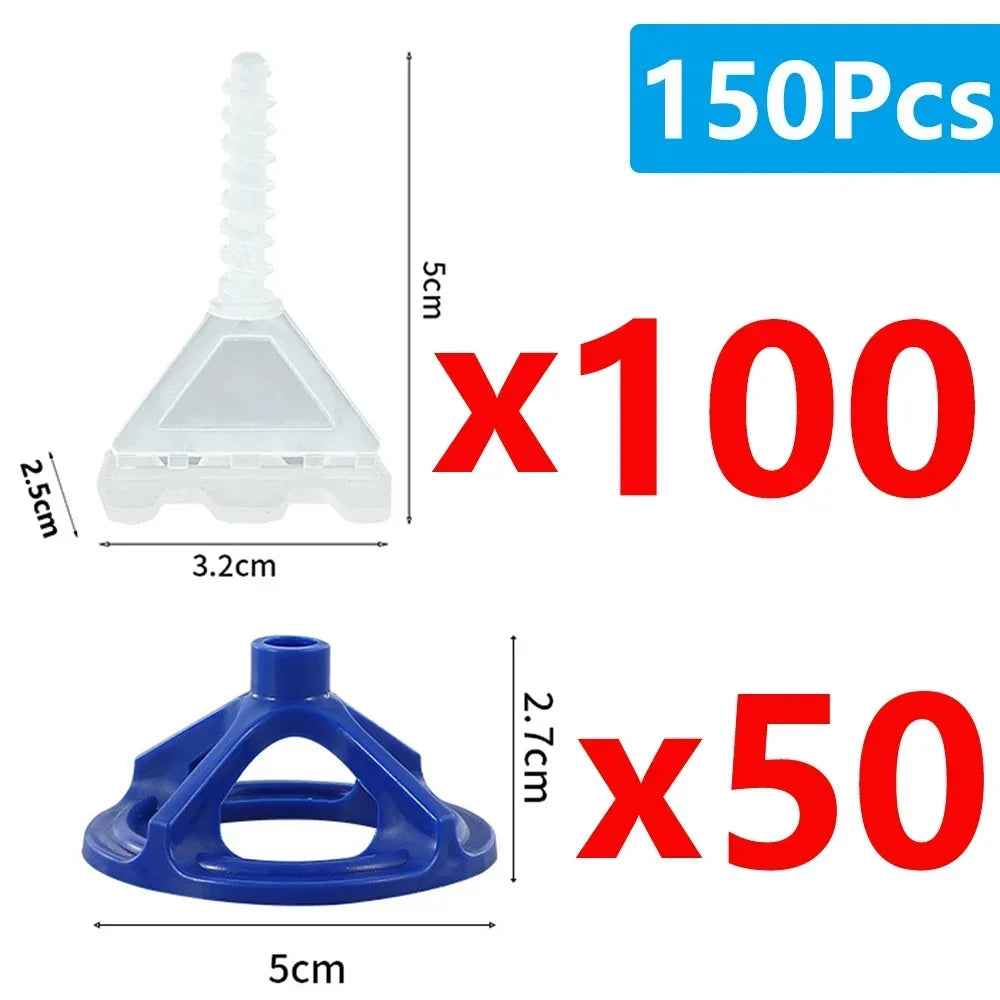 50-600Pcs Top Spiral Ceramic Tile Leveling System Clips Spacers Straps Wadge for Tile Laying Wall Floor Fixing Construction Tool