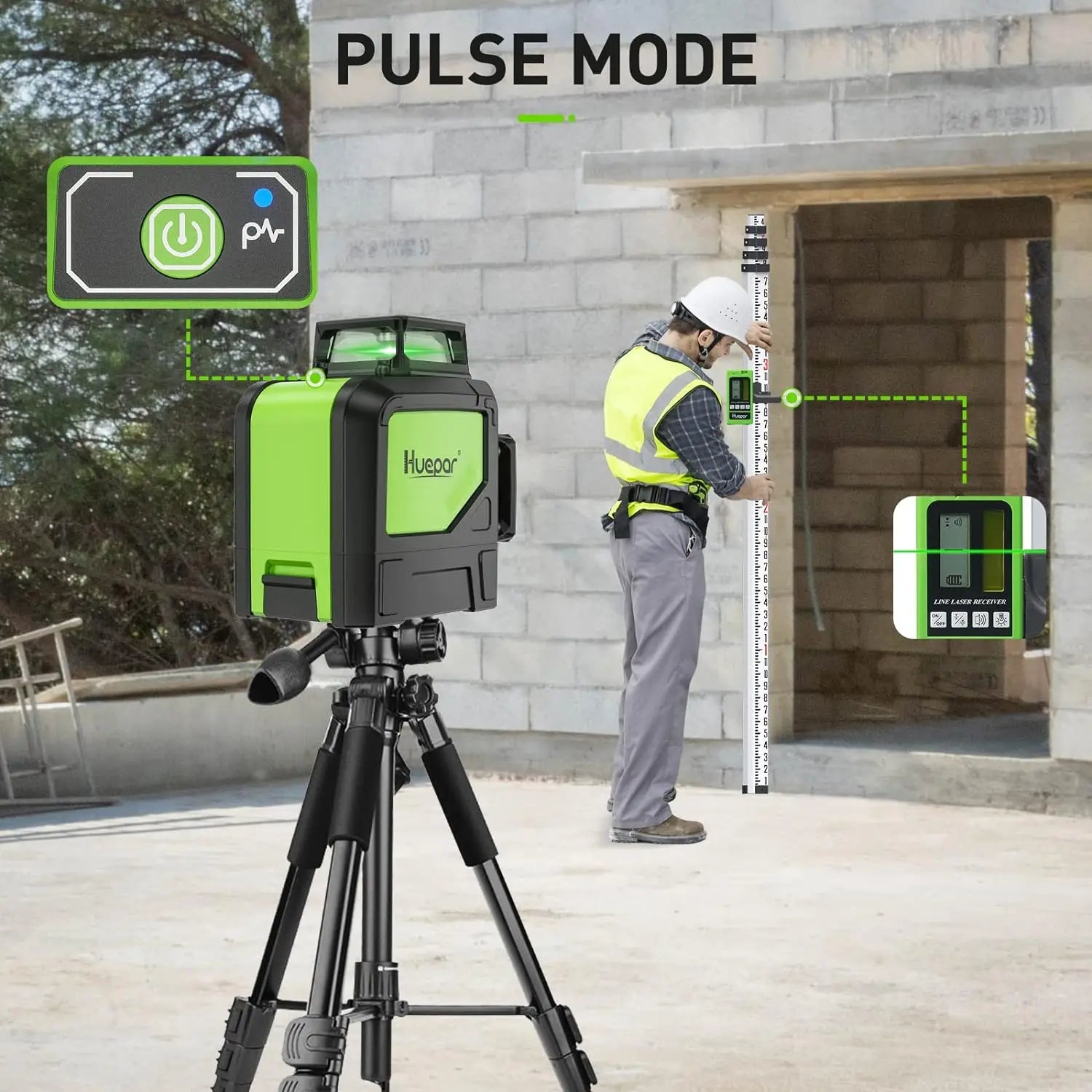 Máy Cân Mực Laser Xanh 2x360° Huepar 902CG Chính Xác - Daisan Mart