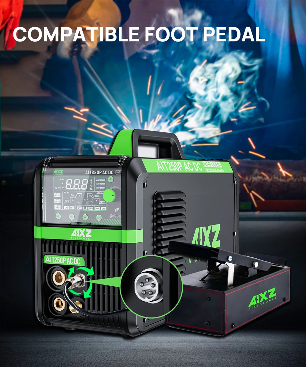 AIXZ 5 in 1 HF TIG AC/DC Aluminum Welding Machine MMA ARC Argon Precise Digital Pulse 2T/4T TIG Welder Stainless IGBT Inverter - Daisan Mart