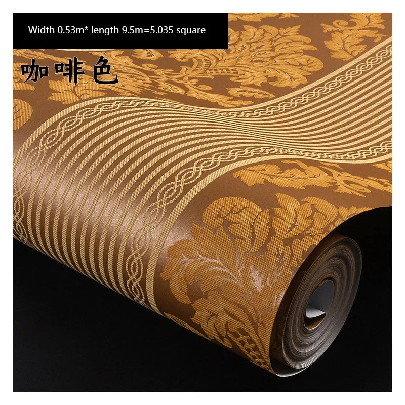 European 3D Wallpaper for Luxury Bedroom &amp; Living Room