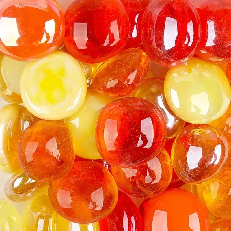 DIY Multicolored Round Glass Mosaic Beads 100g