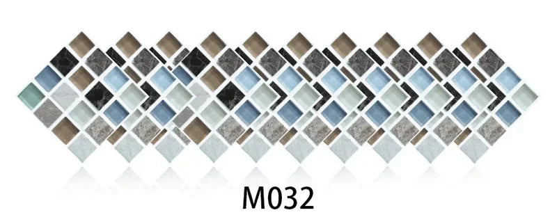 10pcs/set Marble Mosaic Tiles Wall Sticker Transfers Flat Covers for Kitchen Bathroom Stitching Stickers Self-adhesive Removable