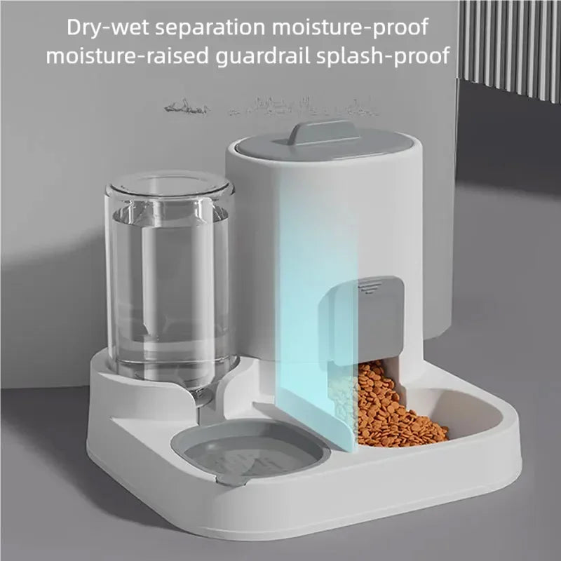 Automatic Pet Feeder And Water Dispenser Two-in-One Bowl Large Capacity For Cats Dogs Smooth Feeding System Pet Supplies - Daisan Mart