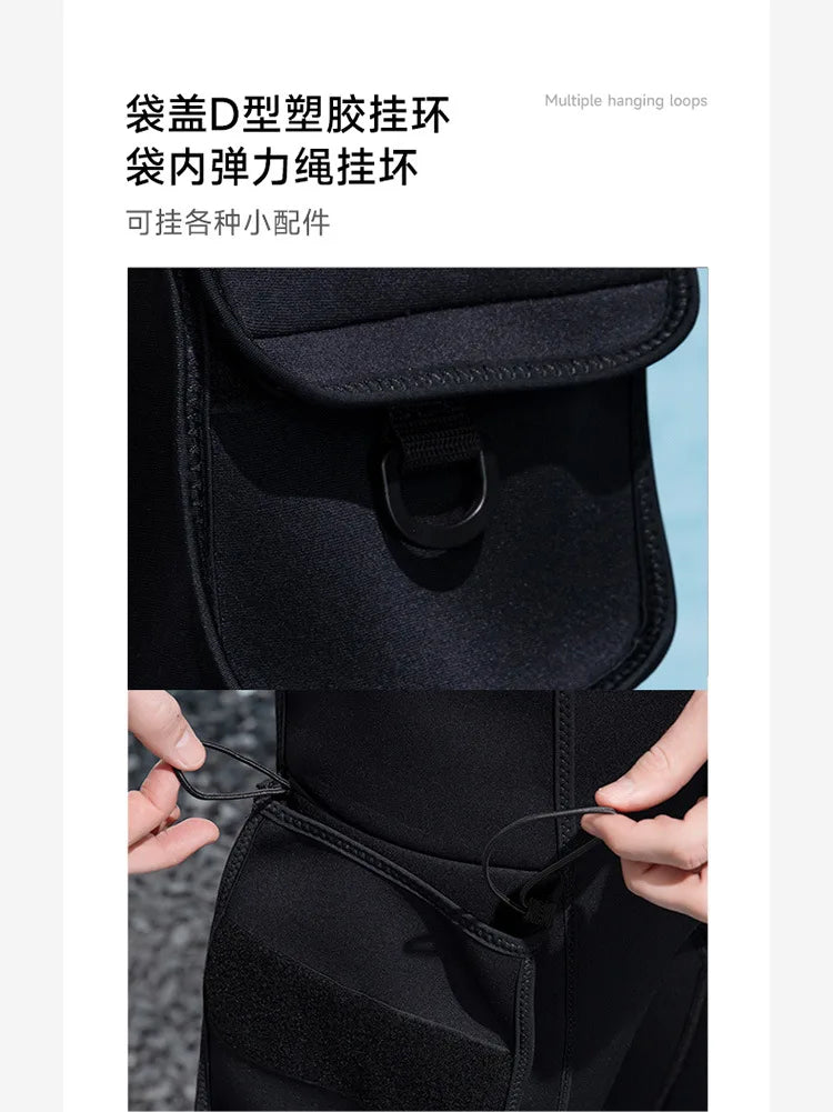 3mm Neoprene Wetsuit Tech Shorts Keep Warm Unisex Wetsuit Cargo Shorts D-Ring Buckle Leak Hole for Diving Equipment Accessories