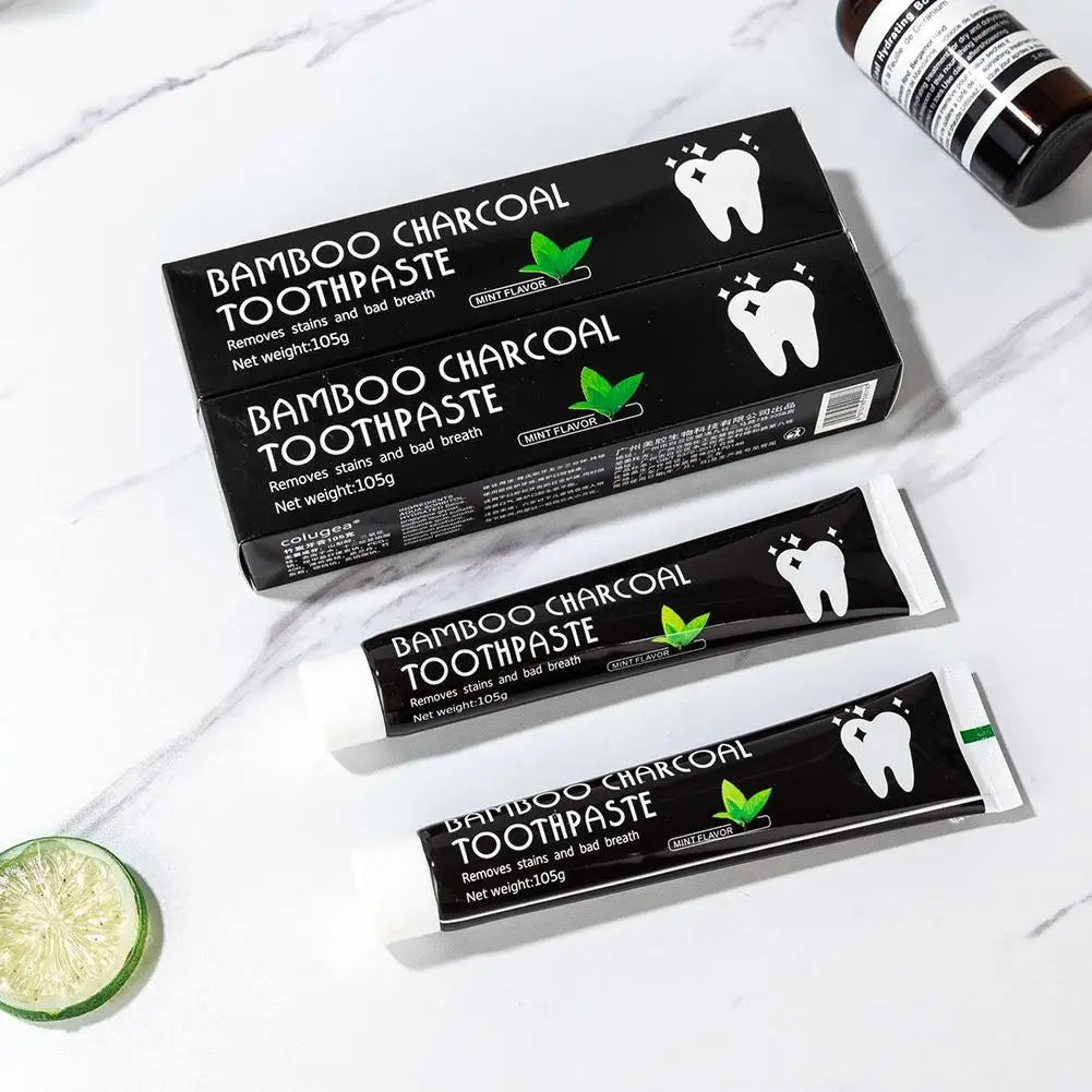 Natural Bamboo Charcoal Mint Flavor Toothpaste Deep Clean Dispel Smoke Stains Whitening The Black Toothpaste Oral Health Care - Daisan Mart