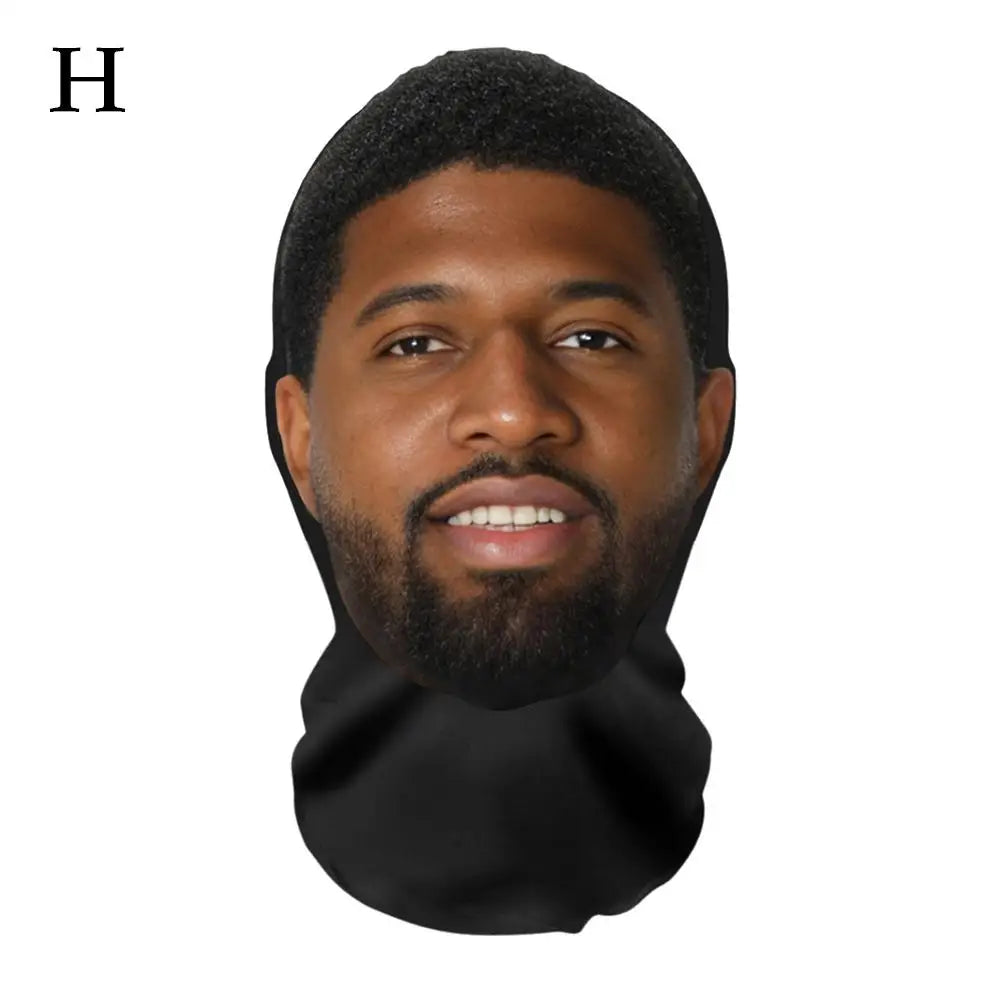 New 3D Printed Mask Full Face Mask Simulation Character Celebrity Face Funny Headgear for Fans Cosplay Role Play Face Mask - Daisan Mart